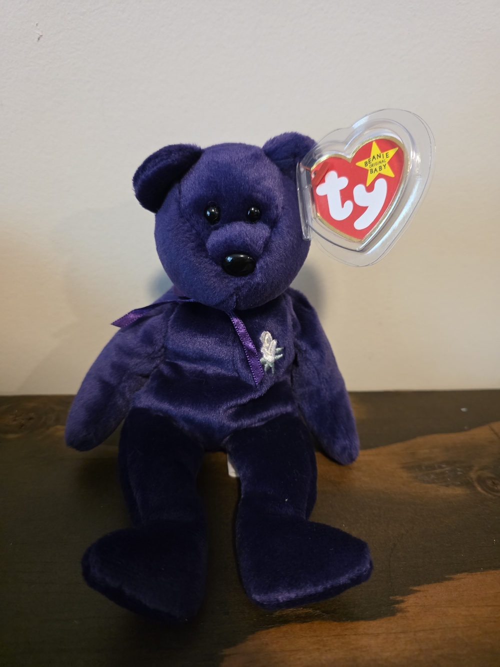 TY Beanie Baby Plush Bear - Purple